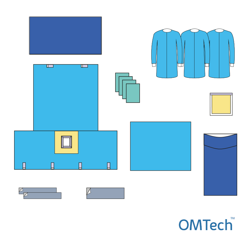 Комплект одягу та покриттів операційних OMTech™ для проктології № 1/В стерильний